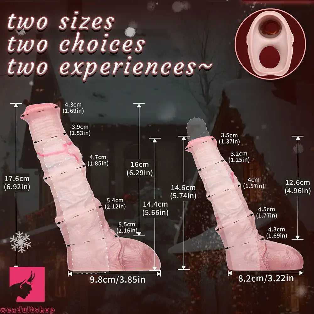 5.74in 6.92in Horse Cock Dildo Sleeve Real Skin Sleek Intimate Love Toy