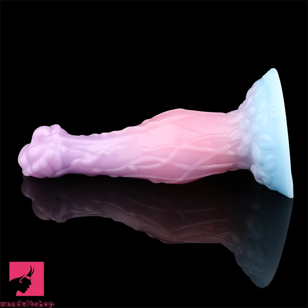 8.3in Inflatable Silicone Soft Fantasy Dildo Adult Toy For Gay Men Cock