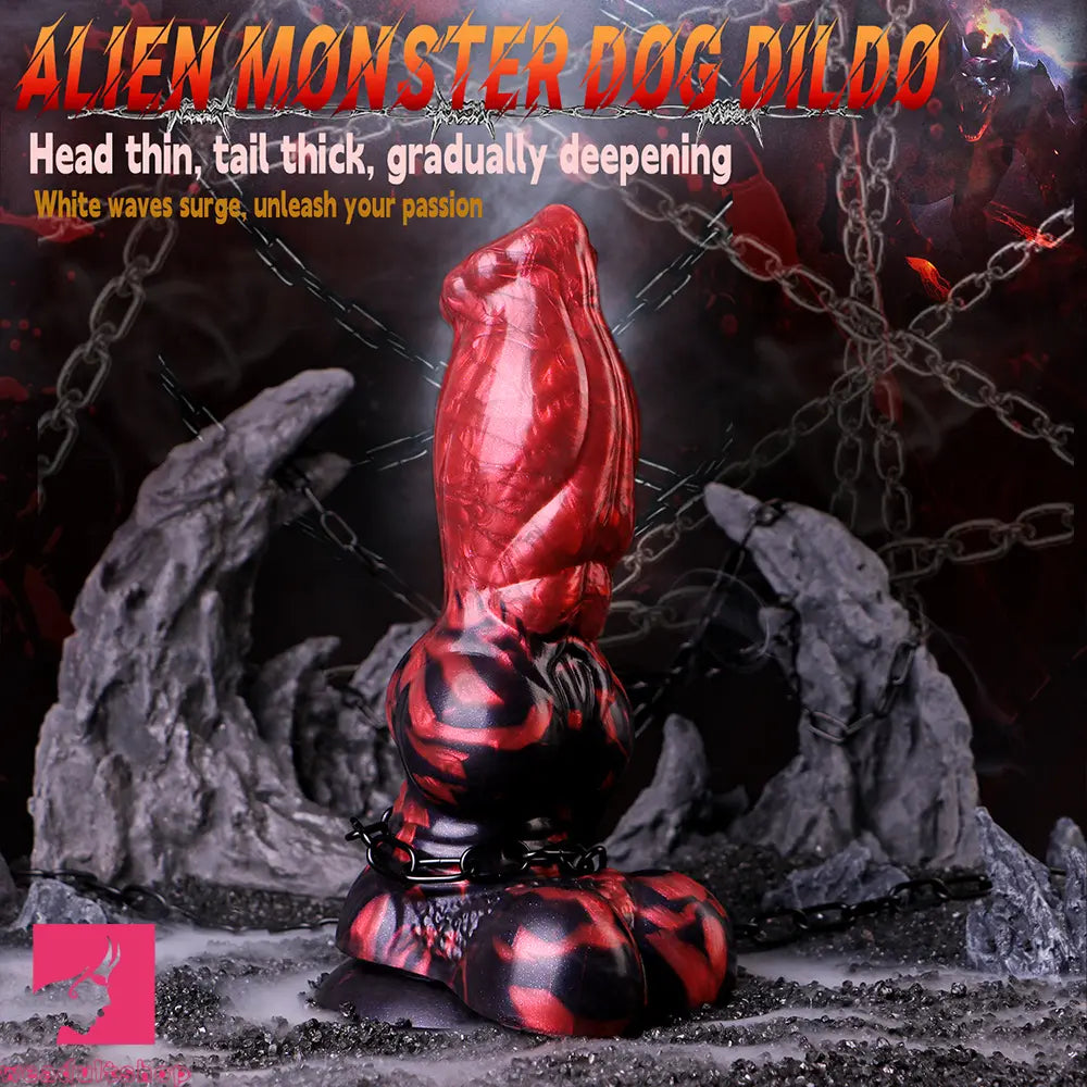 8.46in Dog Knot Super Realistic Texture Soft Deep Penetration Cock Sex Toy