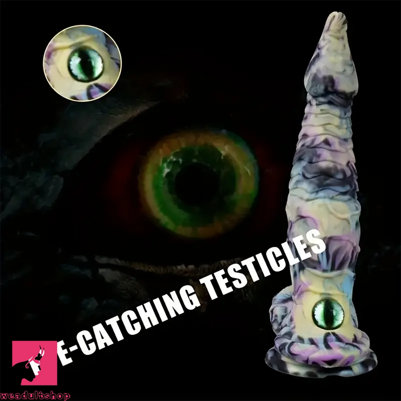 8.58in 9.2in 11in Silicone Fantasy Creature Big Dildo With Real Double Eyes
