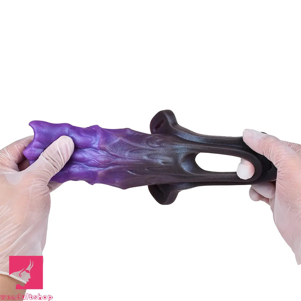 5.39in Scary Dragon Beast Creature Hollow Dildo Sleeve With Cock Ring