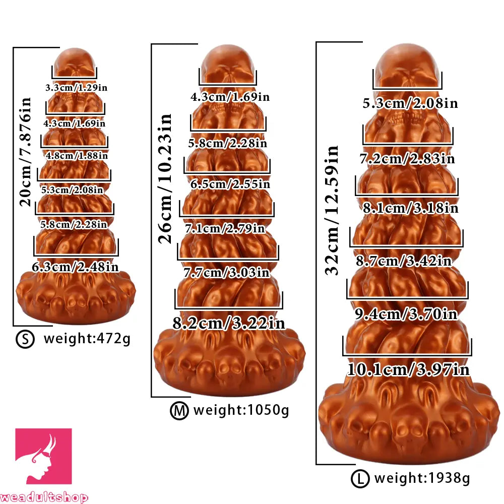 7.87in 10.23in 12.59in Scary Huge Fantasy Butt Plug Dildo Sex Toy Masturbator
