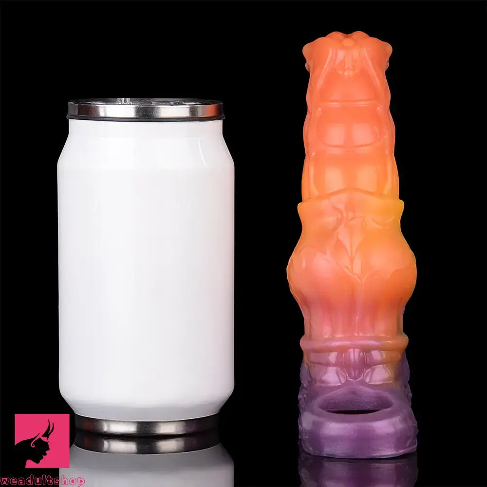 6.85in Warhorse Silhouette Real Melt Mark Texture Cock Dildo Sleeve