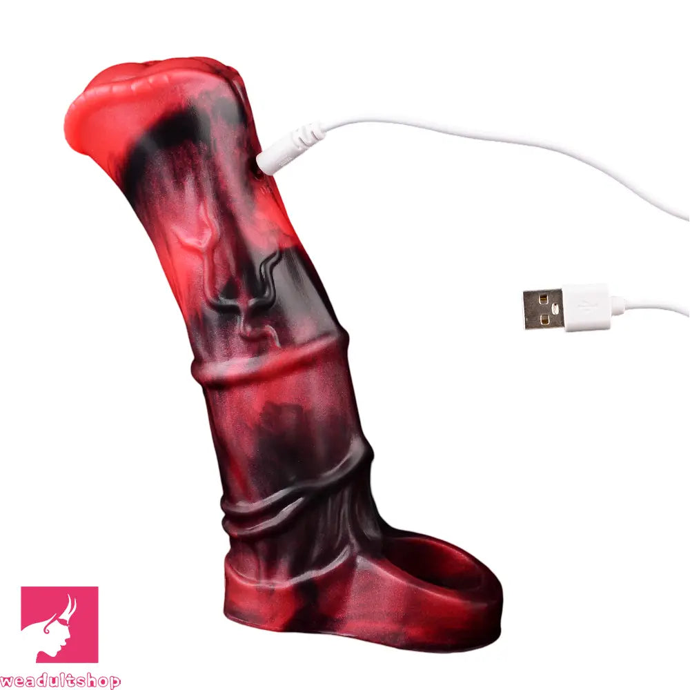 5.58in 7.17in Silicone Horse Dildo Sleeve Vibrating Hollow Waterproof Dildo