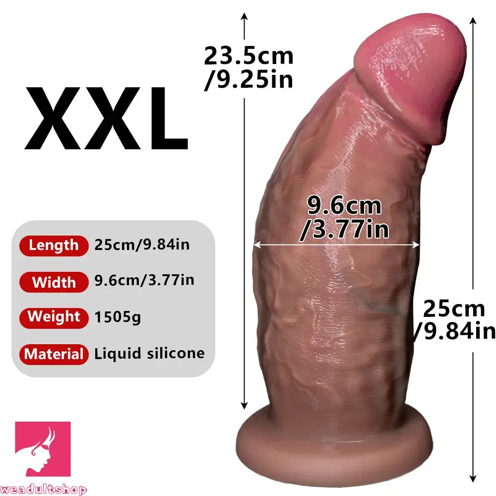 6.1in 7.08in 8.26in 9.05in 9.84in Realistic Thick Strap on Silicone Dildo