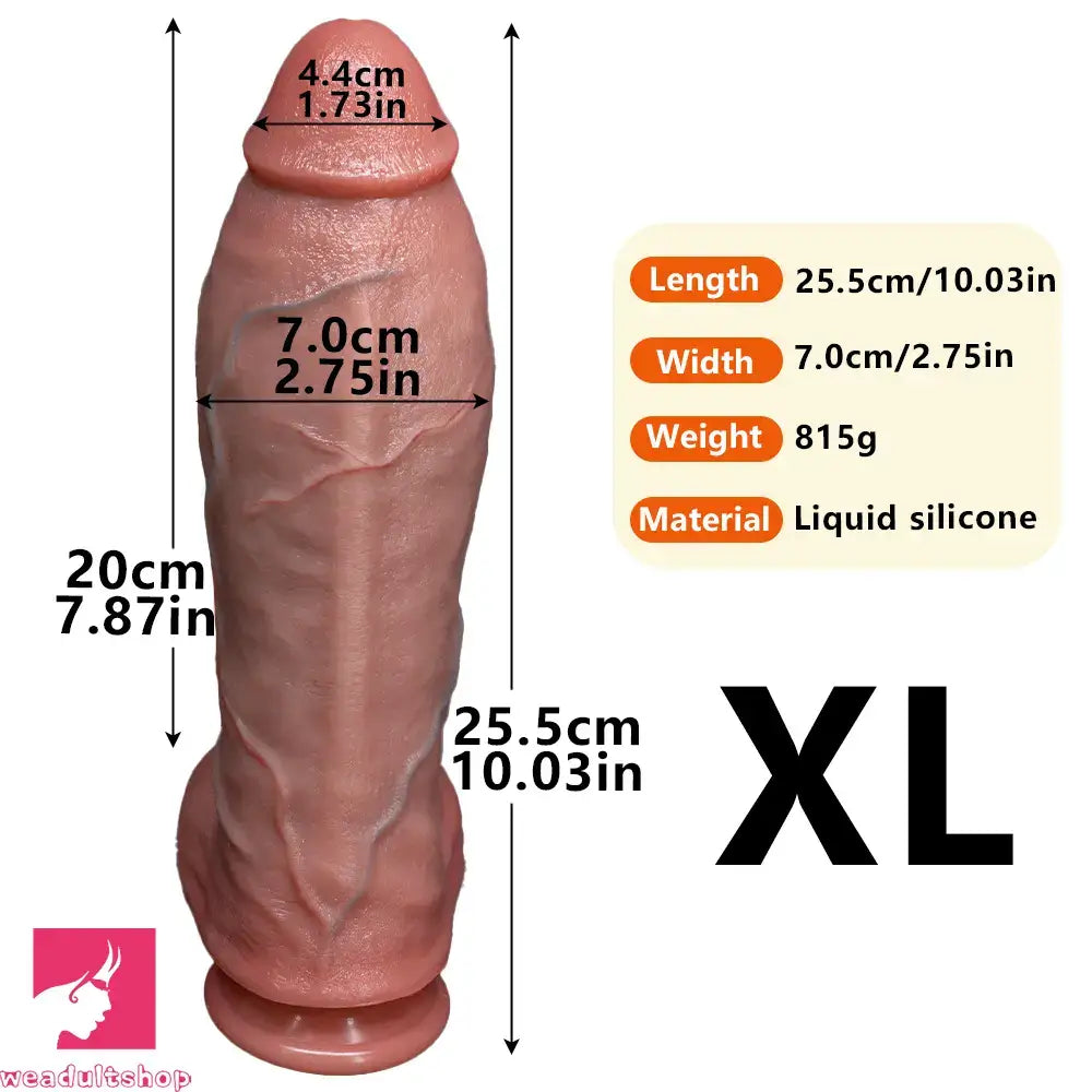 8.66in 10.03in Dual Layer Silicone Soft Strap on Dildo Masturbation Toy