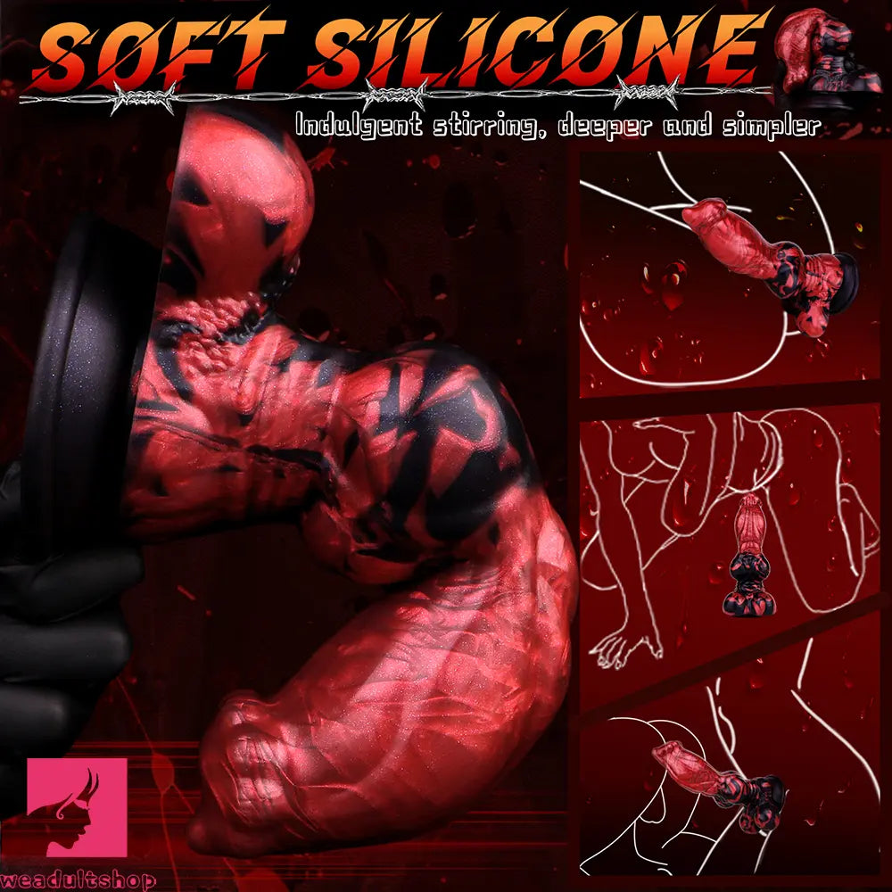 8.46in Dog Knot Super Realistic Texture Soft Deep Penetration Cock Sex Toy
