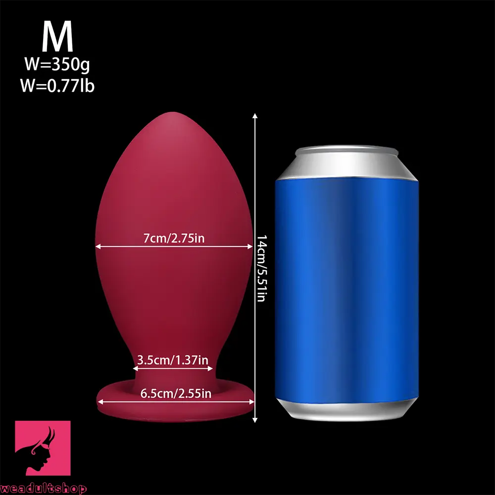 4.72in 5.51in 6.29in 7.08in 7.87in Rugby Silicone Butt Plug Dildo Adult Cock