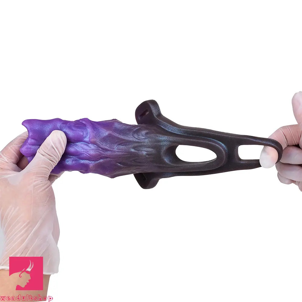 5.39in Scary Dragon Beast Creature Hollow Dildo Sleeve With Cock Ring
