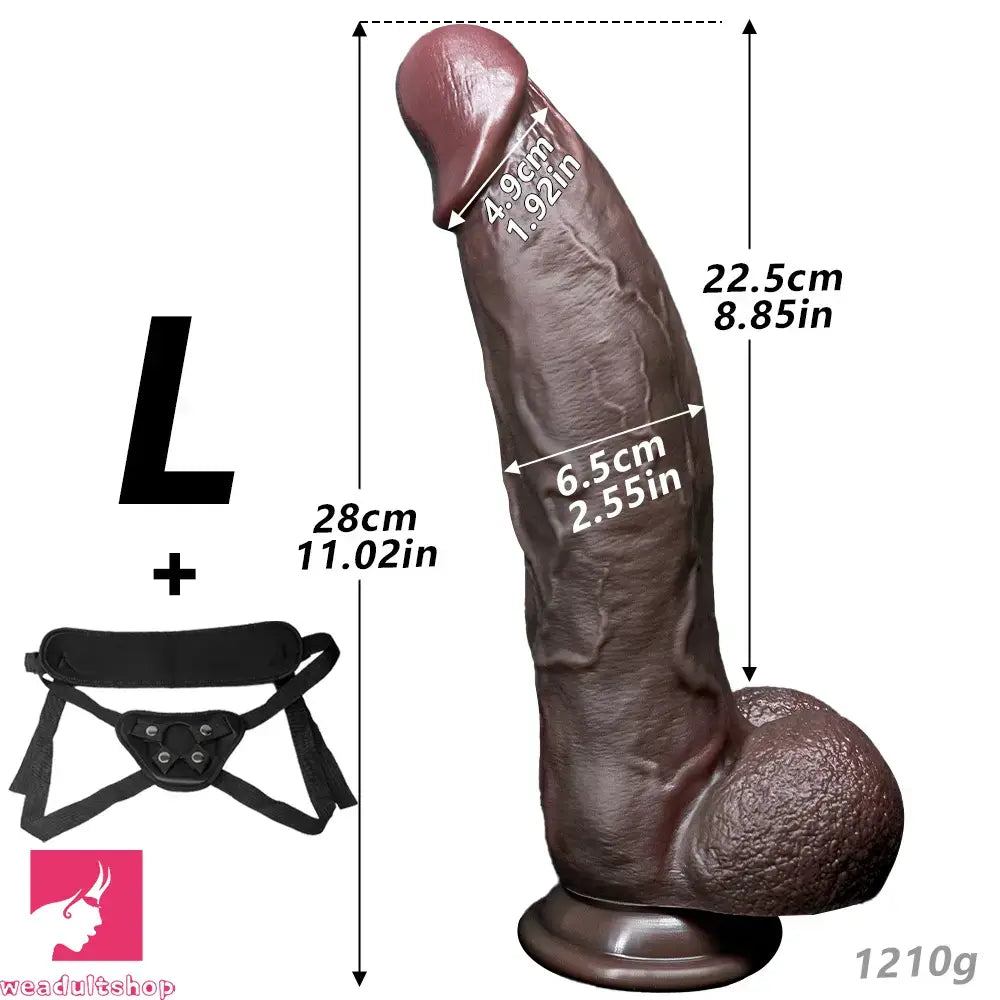8.07in 9.44in 11.02in Strap on Big Silicone Dildo Adult Sex Toy For Cock Toy