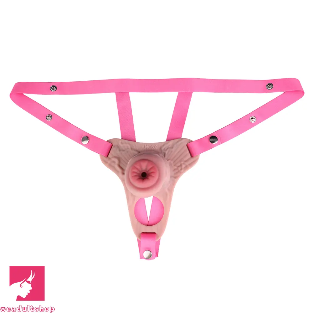 4.92in Silicone Animal Penis Cage Strap on Chastity Dildo Lock Cock Ring