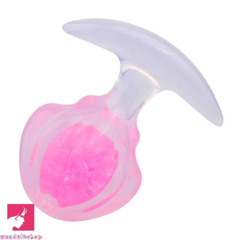 3.27in 3.86in Silicone Butt Plug Dildo Vaginal Massager & Anal Stimulator