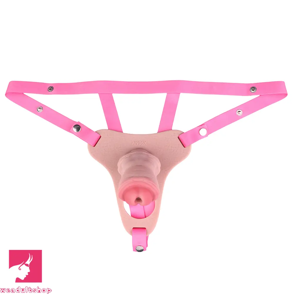 5.31in Silicone Horse Animal Penis Cage Strap on Chastity Dildo With Lock