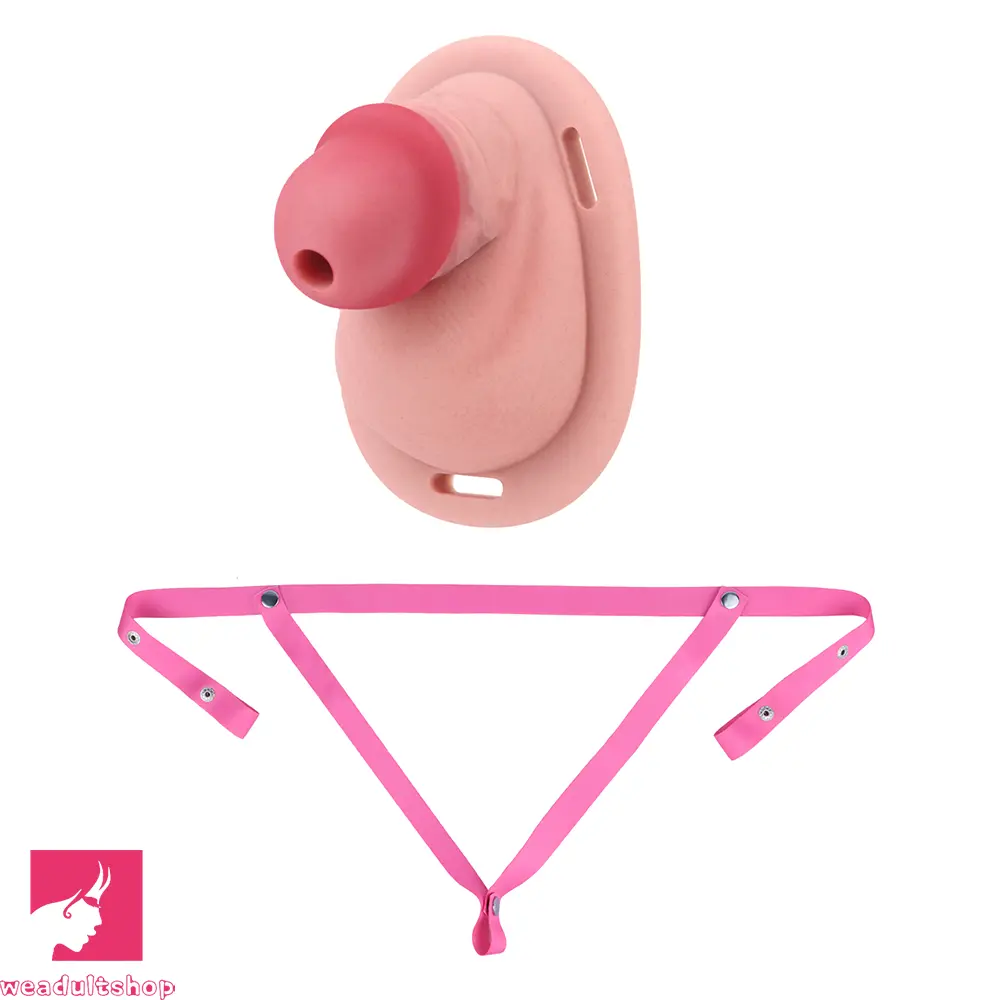3.34in Real Hollow Chastity Cage Dildo Couple Sex Love Masturbator