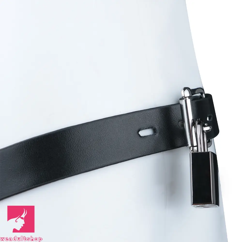 3.54in Silicone Soft Real Penis Cage Strap on Chastity Dildo With Lock