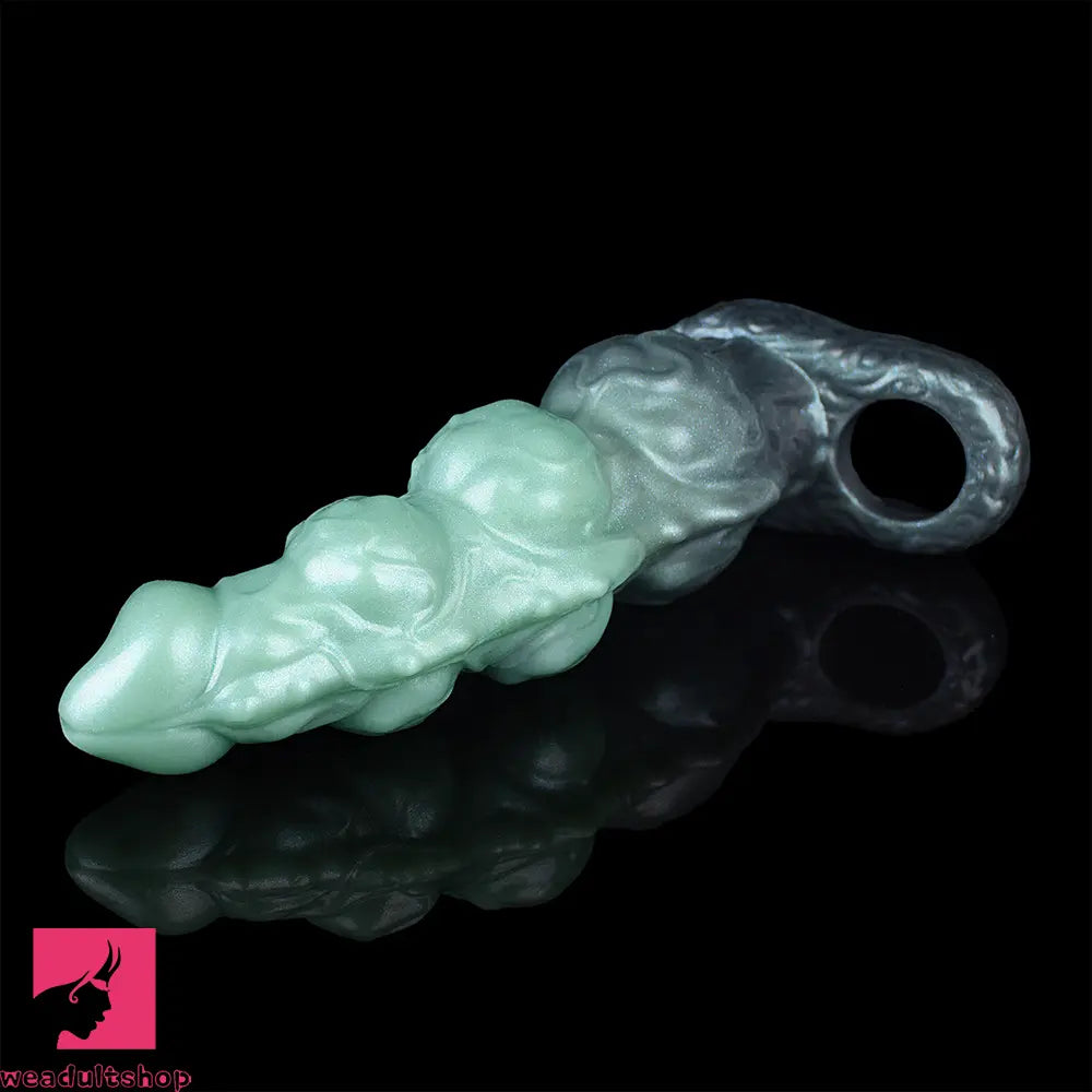 8.85in Platinum Liquid Silicone Penis Sleeve Dildo For Thickening Real Toy