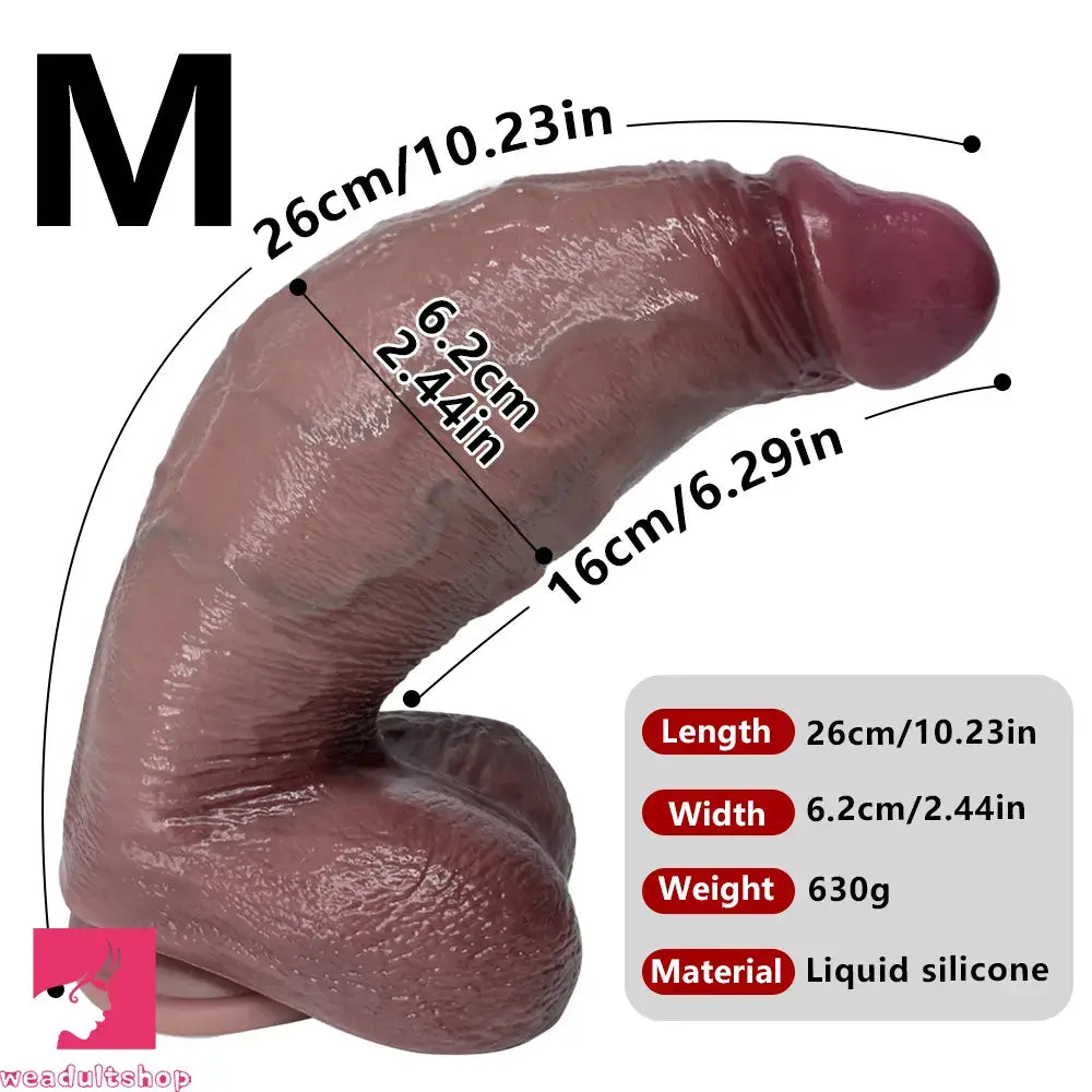 9.05in 10.23in 11.41in Strap on Realistic Soft Dildo Penis Masturbator