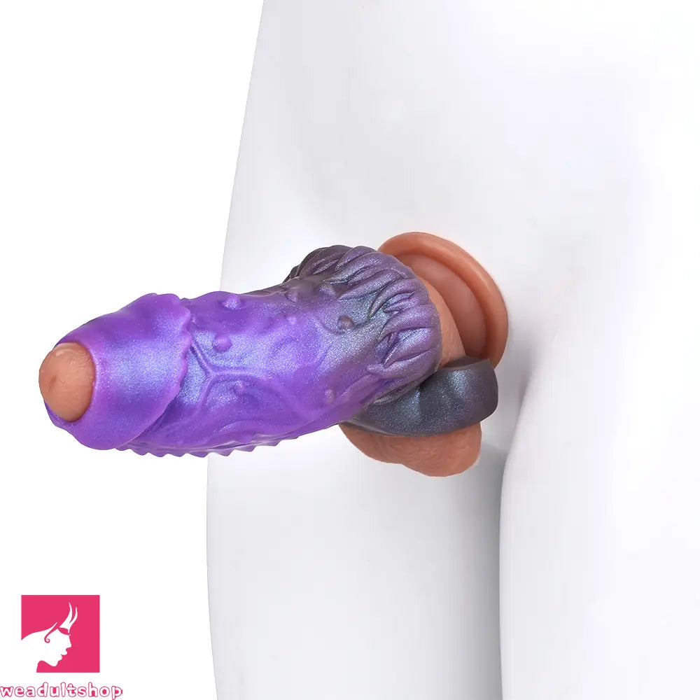 5.78in Beast Creature Fantasy Hollow Dildo Sleeve For Cock Enlargement