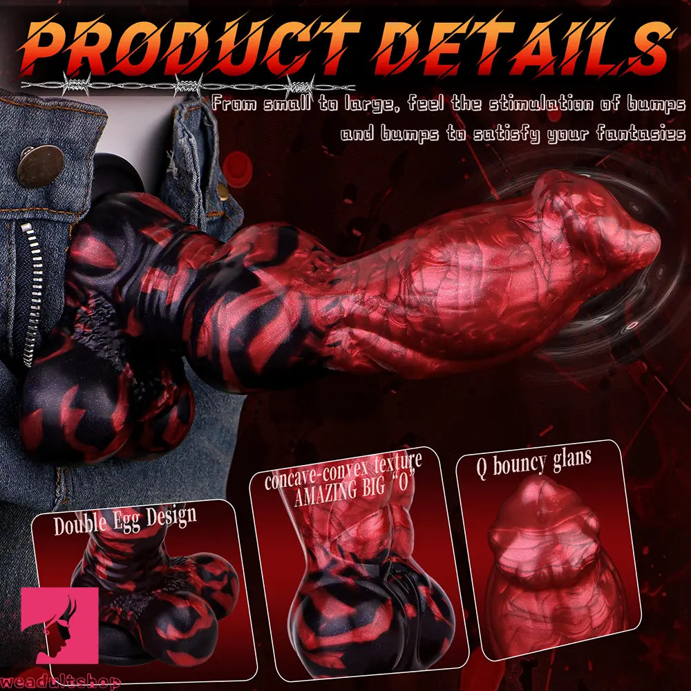 8.46in Dog Knot Super Realistic Texture Soft Deep Penetration Cock Sex Toy
