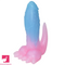 6.69in 9.44in Dinosaur Uncut Silicone Soft Luminous Penis Dildo With Tail