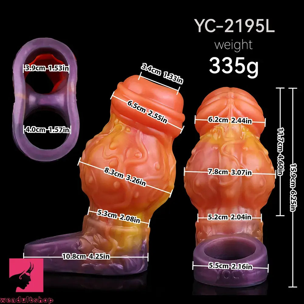 4.4in 5.27in 6.25in Dog Knot Monster Dildo Sleeve For Adult Love Toy