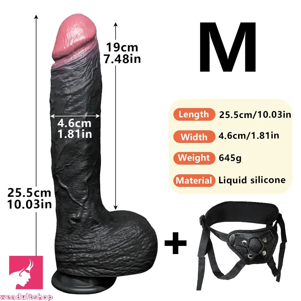 7.87in 10.03in 11.88in Dual Density Silicone Lifelike Big Dildo Love Dilator