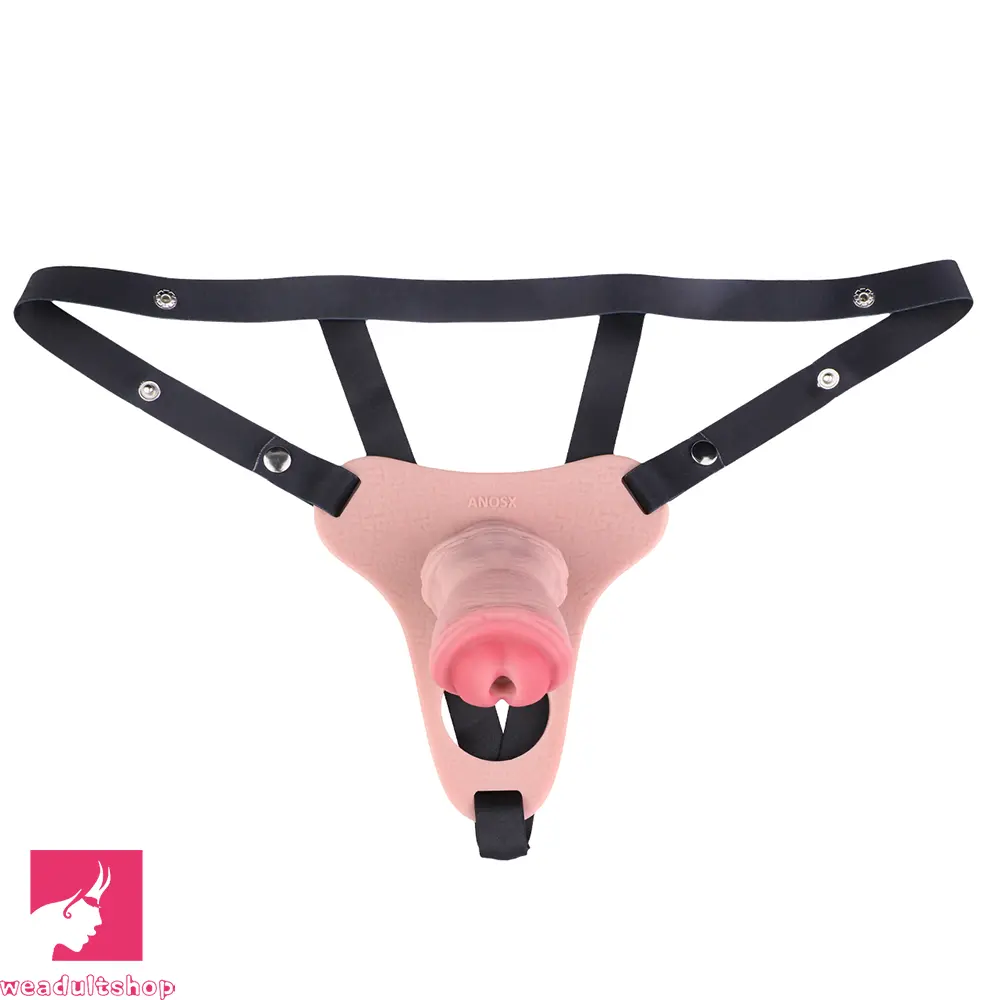 5.31in Silicone Horse Animal Penis Cage Strap on Chastity Dildo With Lock