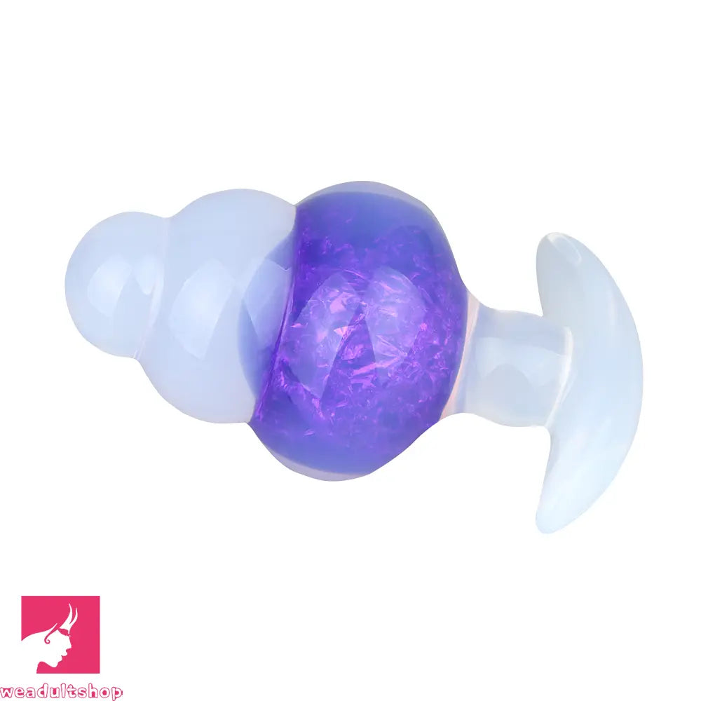 4.53in Luminous Silicone Anal Beads Dildo Anal Love Toy For Women Clit