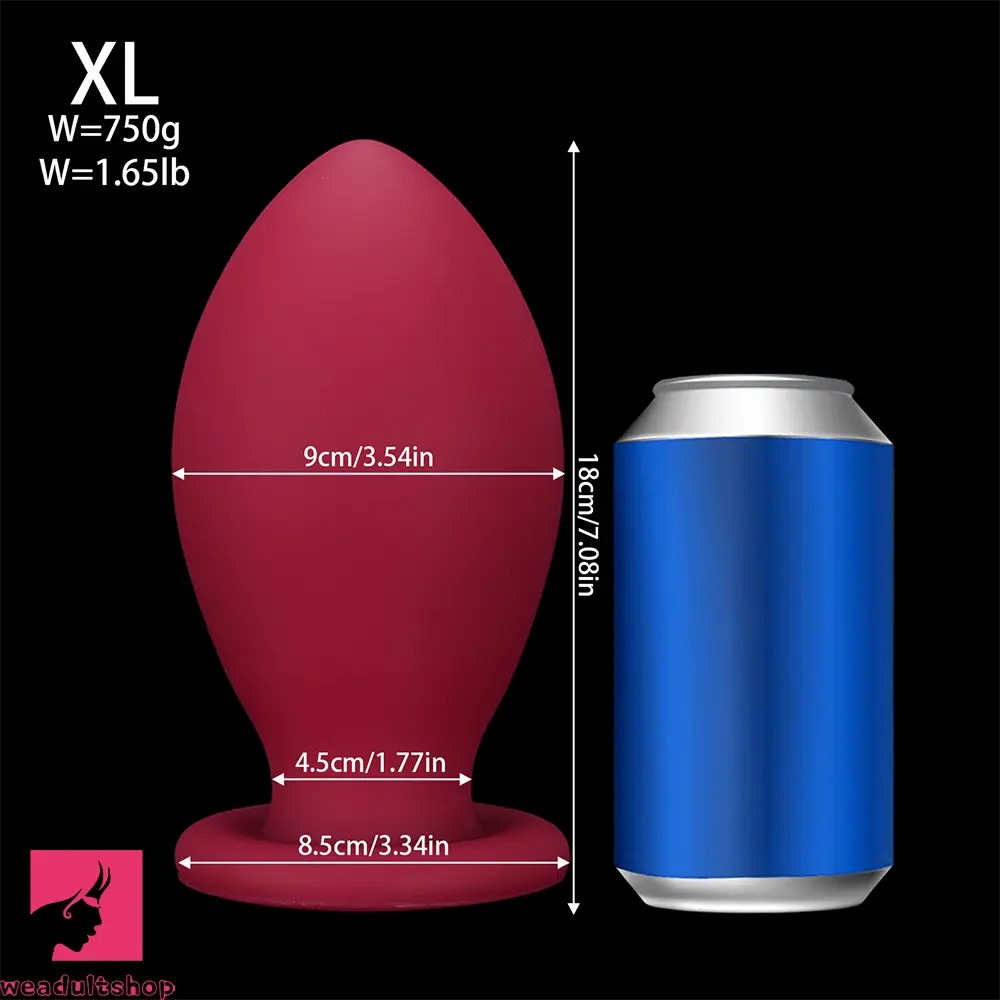 4.72in 5.51in 6.29in 7.08in 7.87in Rugby Silicone Butt Plug Dildo Adult Cock