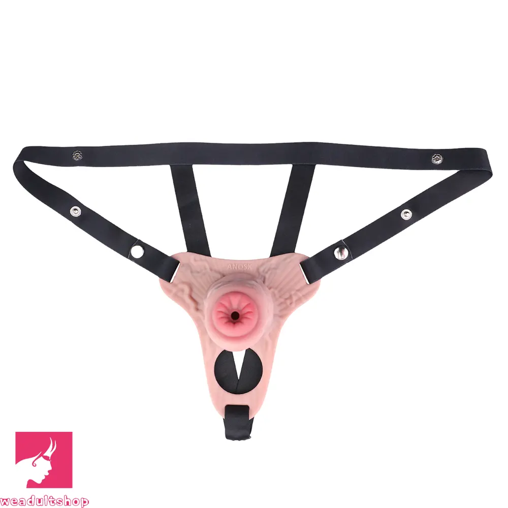 4.92in Silicone Animal Penis Cage Strap on Chastity Dildo Lock Cock Ring