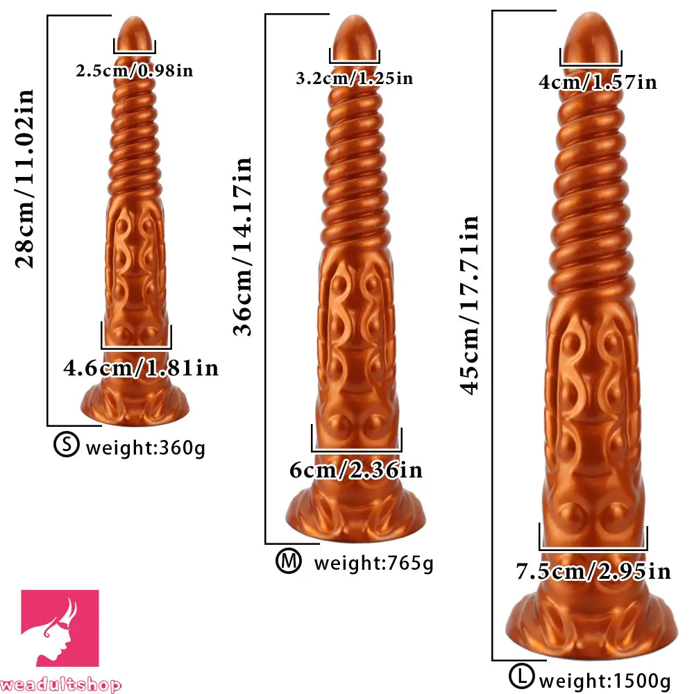 11.02in 14.17in 17.71in Tentacle Long Huge Fantasy Dildo Durable Manual Toy