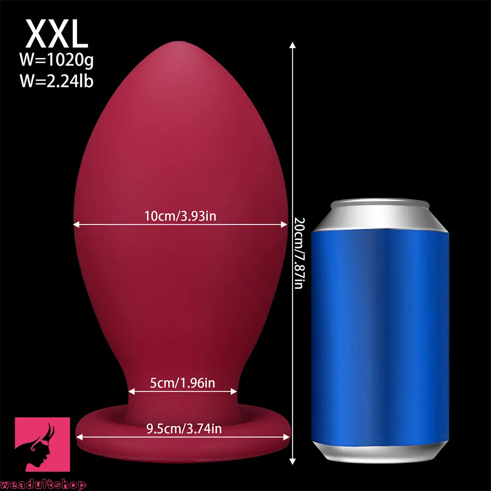4.72in 5.51in 6.29in 7.08in 7.87in Rugby Silicone Butt Plug Dildo Adult Cock