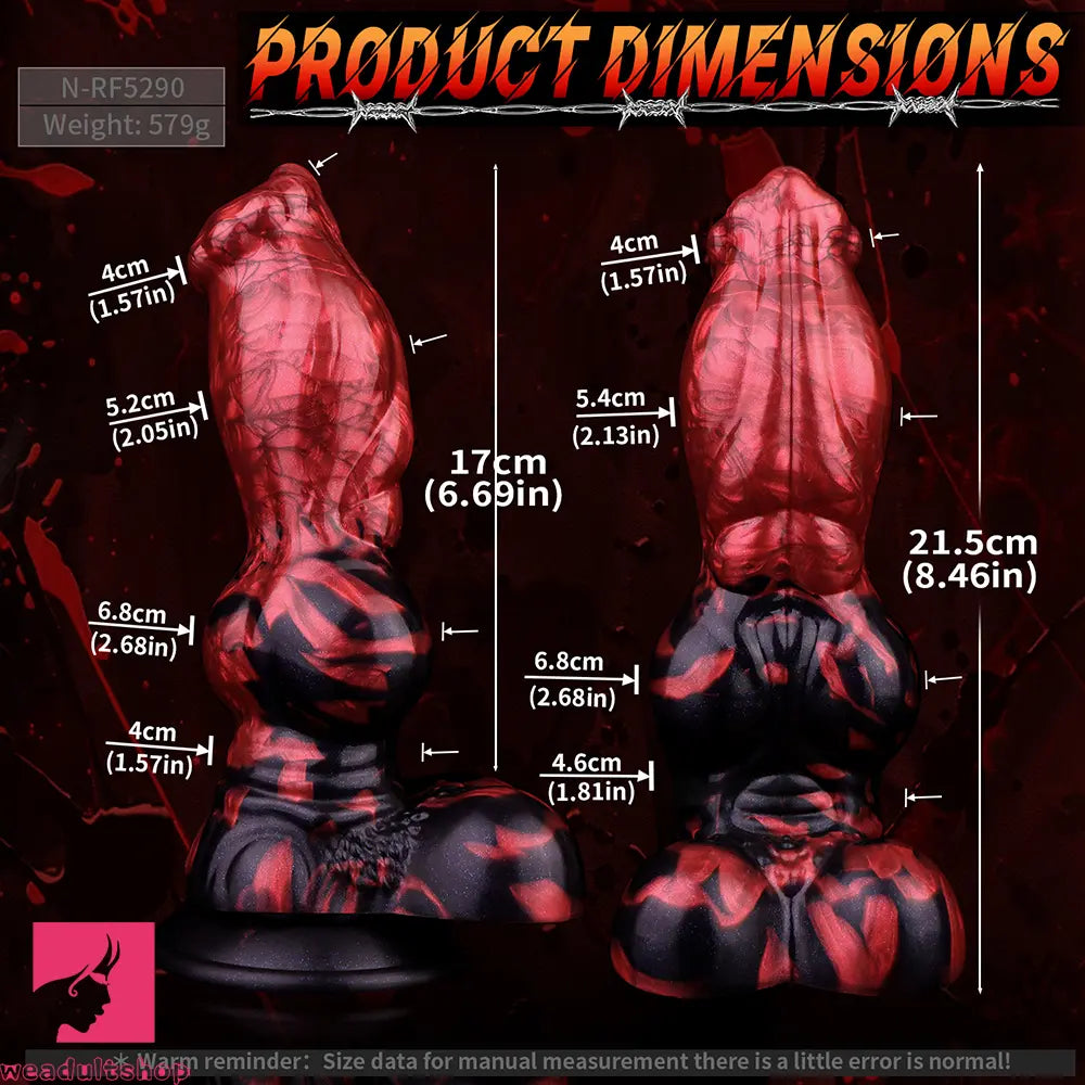 8.46in Dog Knot Super Realistic Texture Soft Deep Penetration Cock Sex Toy