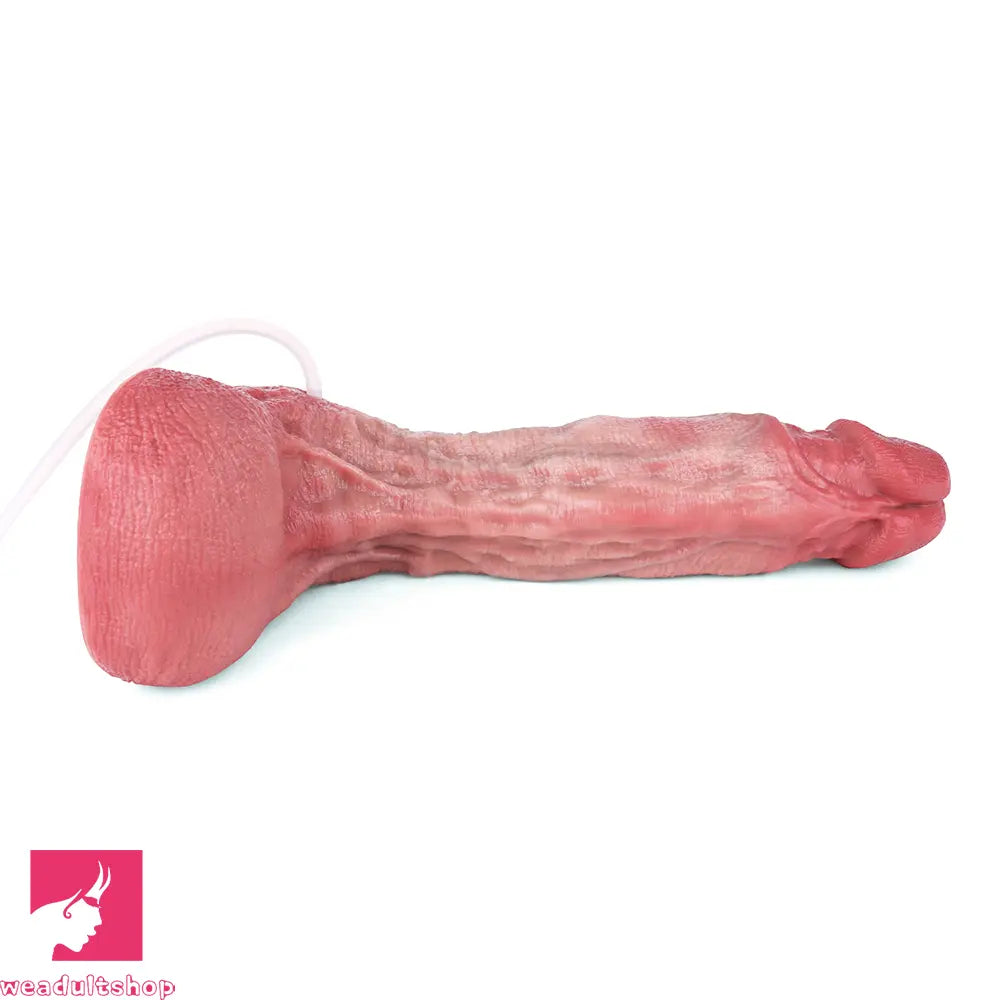 10.12in Couple Sex Game Toy Dual Density Silicone Ejaculating Real Dildo