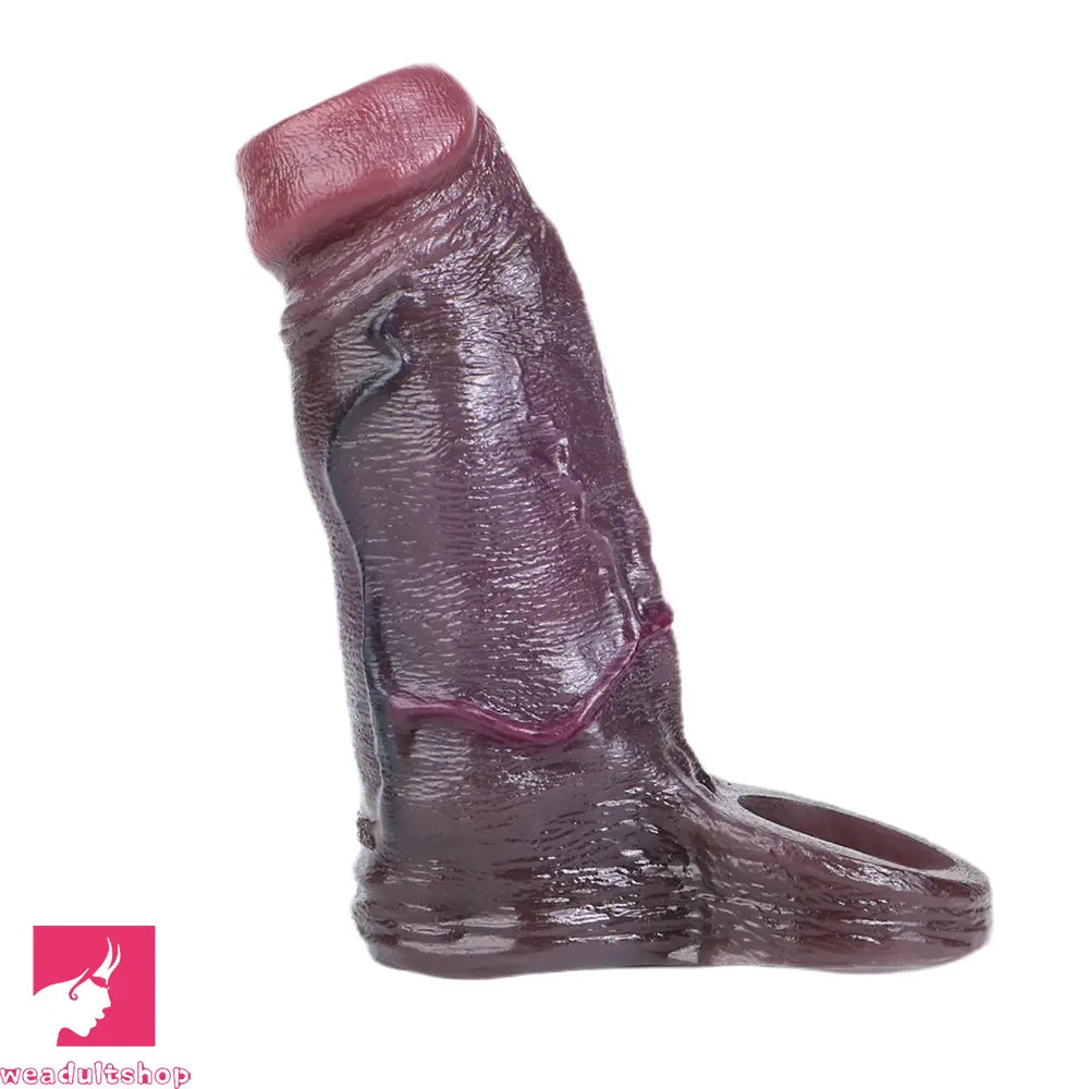 4.13in 4.92in 6.1in Real Skin-Friendly Stretchable Hollow Dildo Sleeve Toy