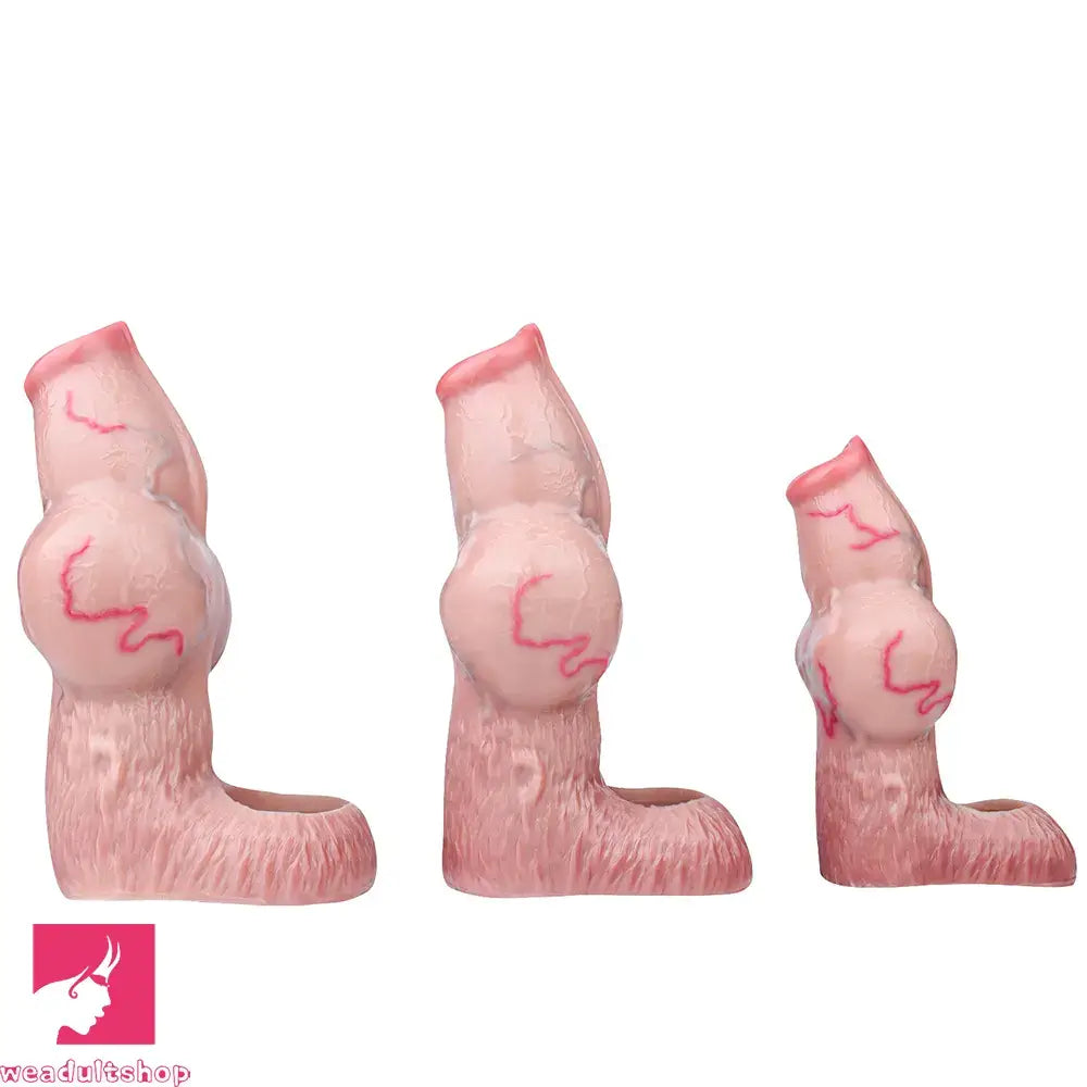 5.39in 6.73in 6.96in Dog Knot Penis Sleeve Dildo Reusable Cock Sleeve