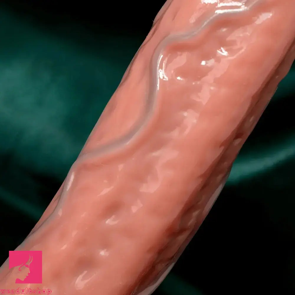 5.51in 7.67in Wearable Feel Liquid Silicone Soft Strap on Dildo With Blue Veins