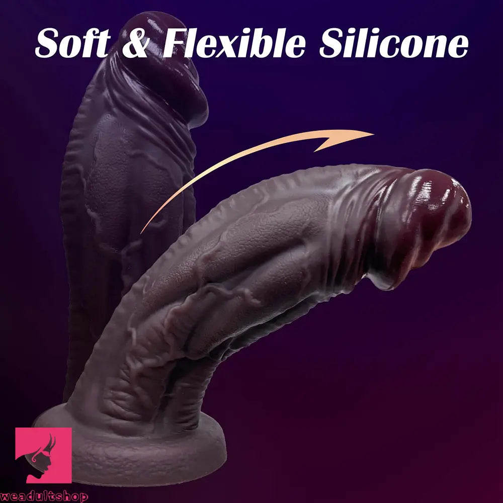 6.69in 8.66in 10.24in 11.42in 12.99in Thick Glans Real Veins Flirting Toy Dildo