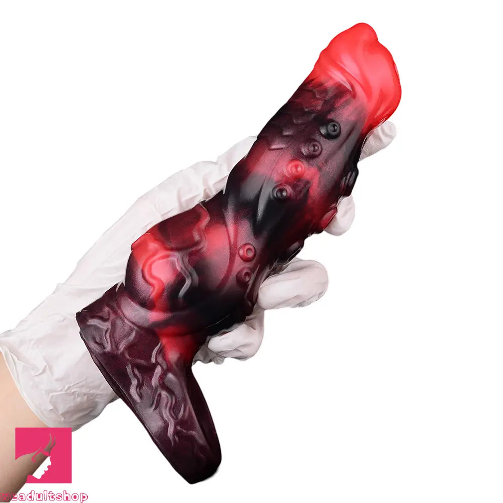 5.98in 7.09in Silicone Tentacle Cock Sleeve Knot Vibrating Hollow Dildo