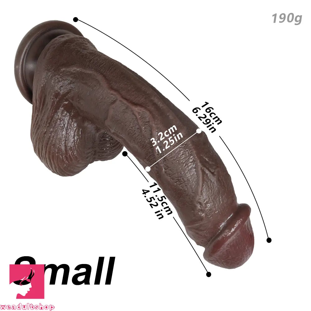 6.29in 7.87in 9.64in Curved Strap on Realistic Dildo Unisex Penis Real Sex Toy