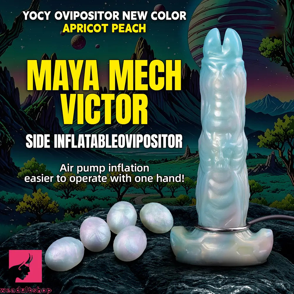9.52in Ovipositor Egg Laying Inflatable Dildo Soft Masturbator Adult Cock