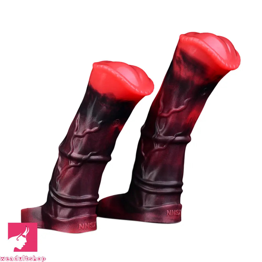 5.58in 7.17in Silicone Horse Dildo Sleeve Vibrating Hollow Waterproof Dildo