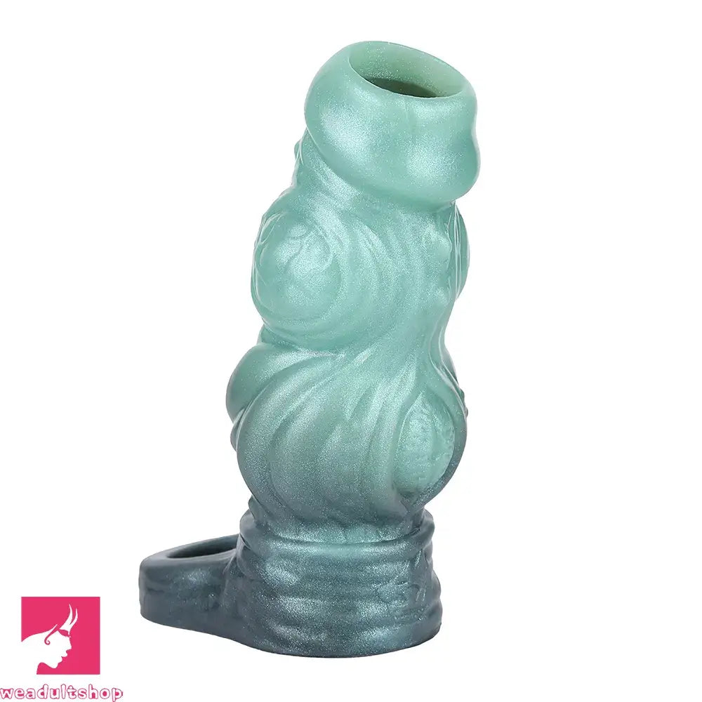 4.6in 5.62in 6.49in Silicone Knot Penis Dildo Sleeve For Women Men Couples