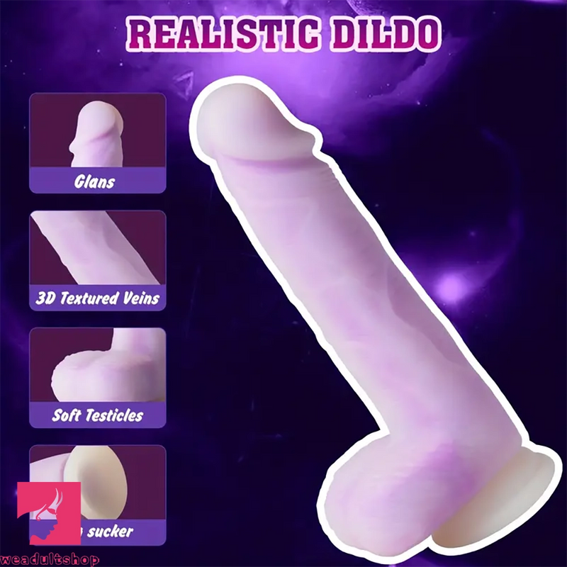 8.21in Rotating Realistic Vibrating Dildo Automatic Silicone Soft Clit Dildo