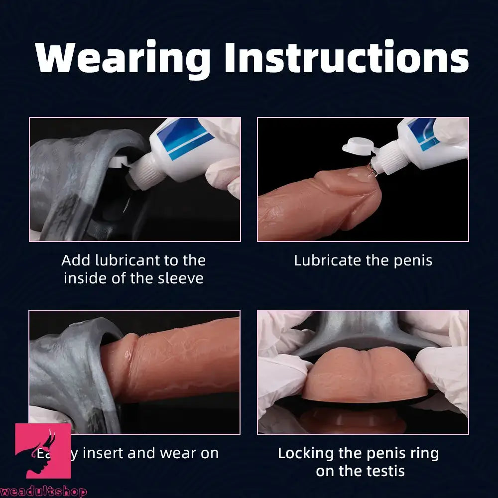 8.18in Horse Cock Hollow Dildo Sleeve Dildo For Enlargement Dildo Sleeve