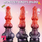 10.43in Alien Monster Dildo Mixed Color Silicone Dog Knot Clit Anal Plug