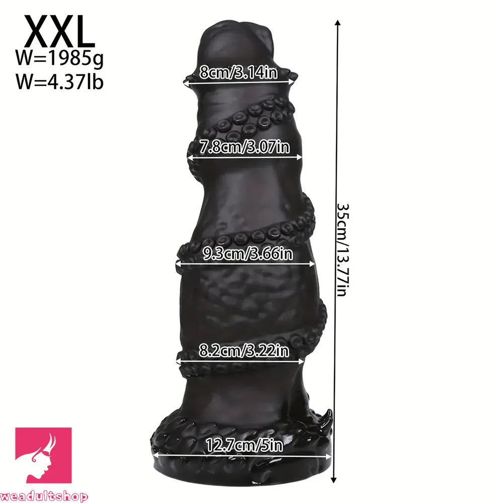 7.08in 8.46in 10.03in 11.81in 13.77in 14.96in Fantasy Big Fat Monster Dildo