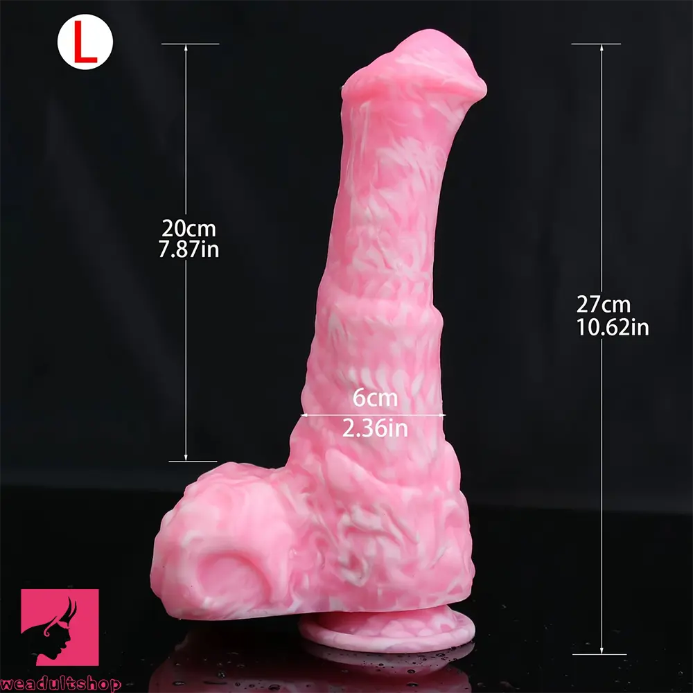 9.05in 10.62in Extra Large Horse Dildo with Pink Corundum & Purple Beginner
