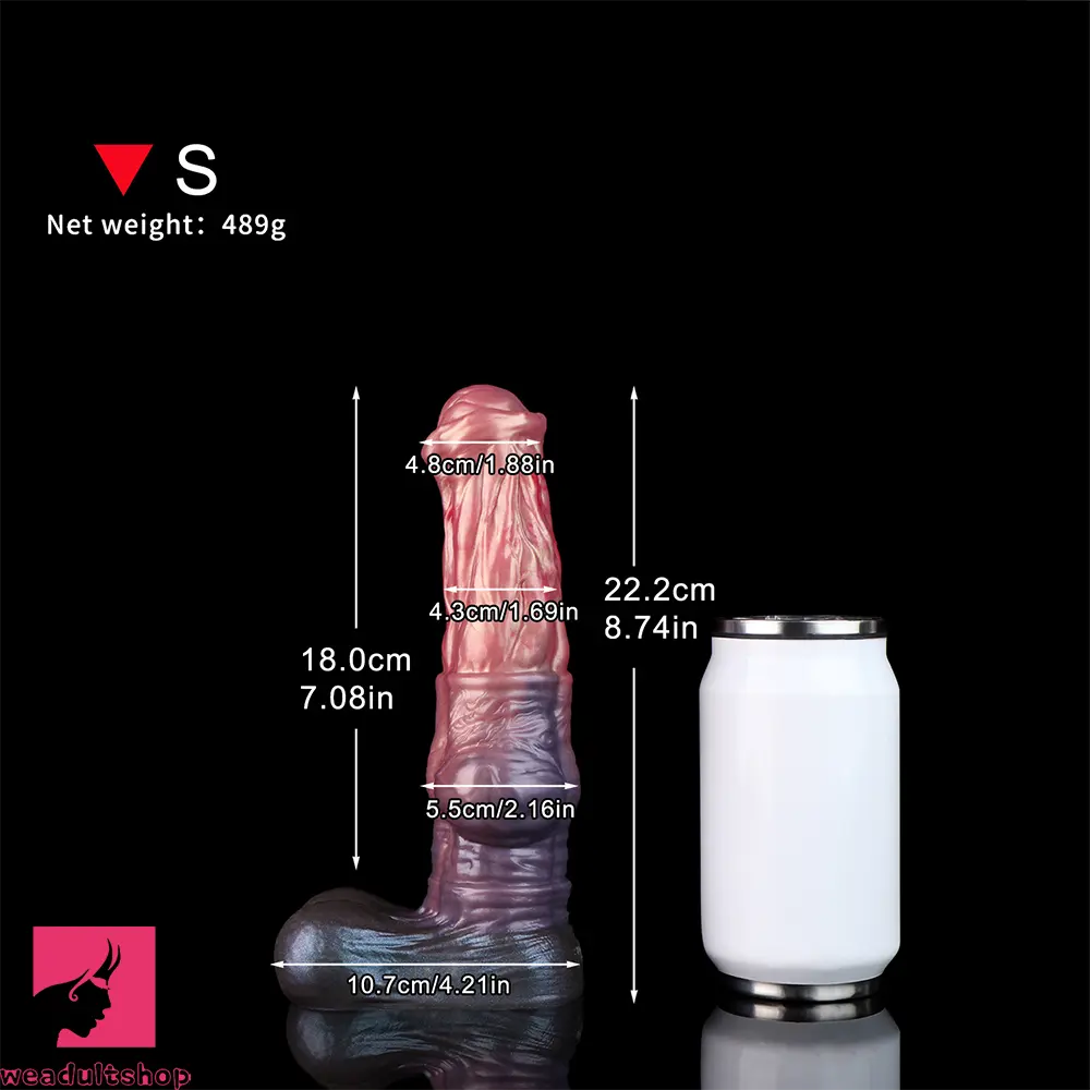 8.74in 10.66in 13.3in Fantasy Dual Layer Silicone Muscle Horse Cock Dildo
