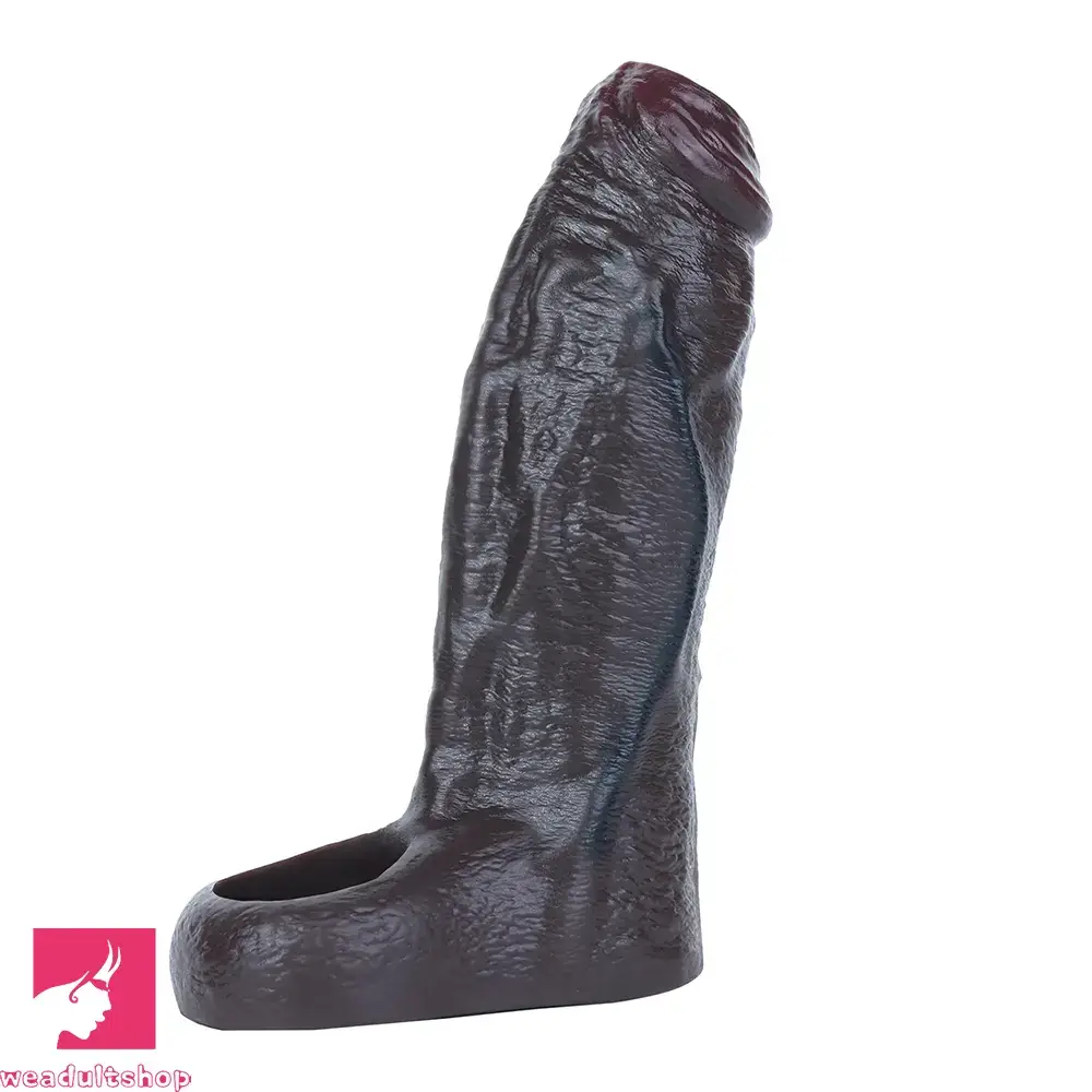 5.19in Deep Veins Open Head Silicone Hollow Dildo Sleeve For Love Sex